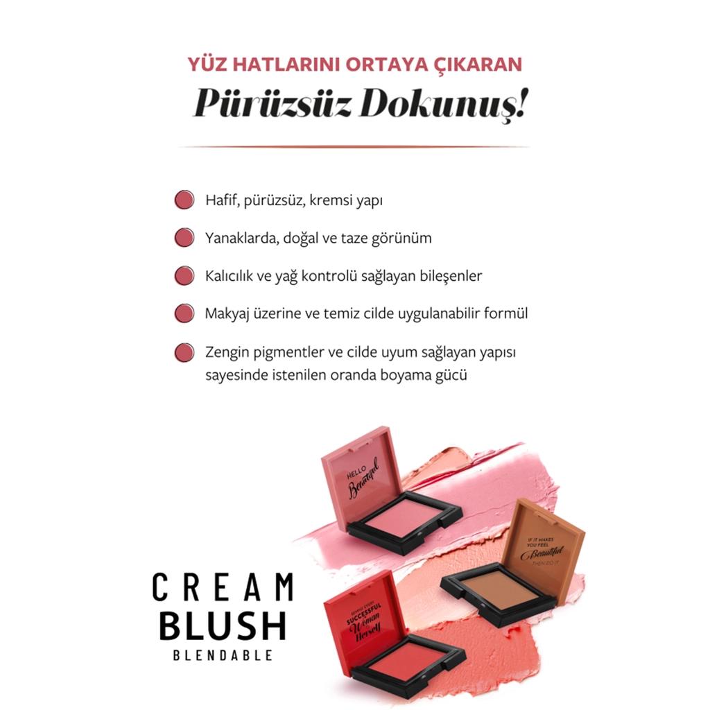 Pastel Profashion Cream Blush Blendable No:51 for Natural Flush