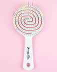 Nascita Pro Hair Brush - GemTips Detangling Brush for Wet & Dry Hair, Anti-Static, Gentle on Scalp Nascita Pro GemTips Detangling Brush - Gentle Hair Care hair brush, detangling brush, GemTips technology, anti-static hair brush, wet and dry hair brush, gentle hair care, scalp massage, hair detangling, hair styling, white hair brush, Nascita Pro