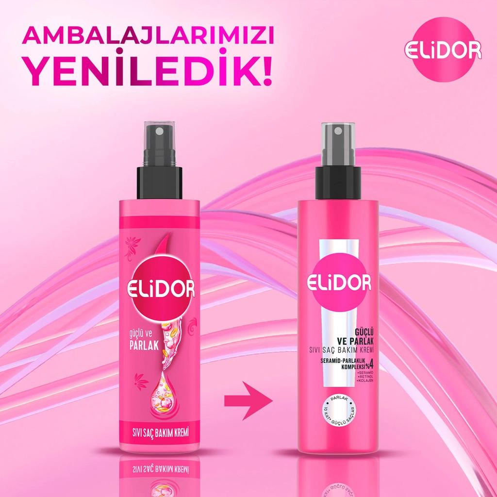 Elidor Strong &amp; Shiny Liquid Conditioner for Dull Hair 200 ml