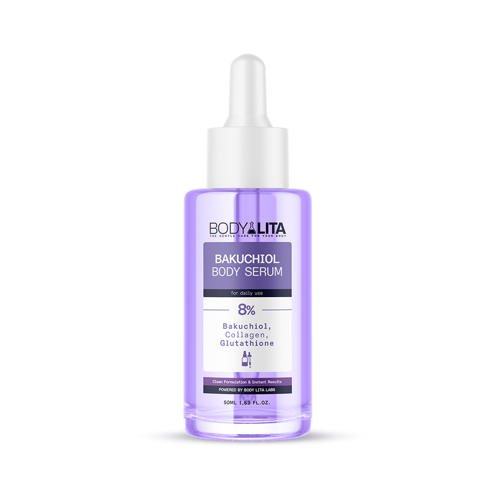 BodyLita Bakuchiol 8% Active Serum Body Serum, Retinol-Alternative Anti-Aging Treatment, 50ml