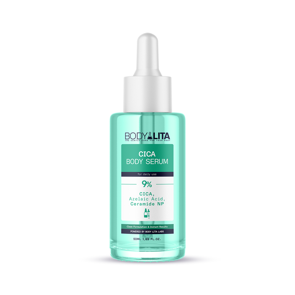 BodyLita Cica 9% Active Serum Body Serum with Centella Asiatica & Azelaic Acid, Soothing Anti-Acne Treatment, 50ml