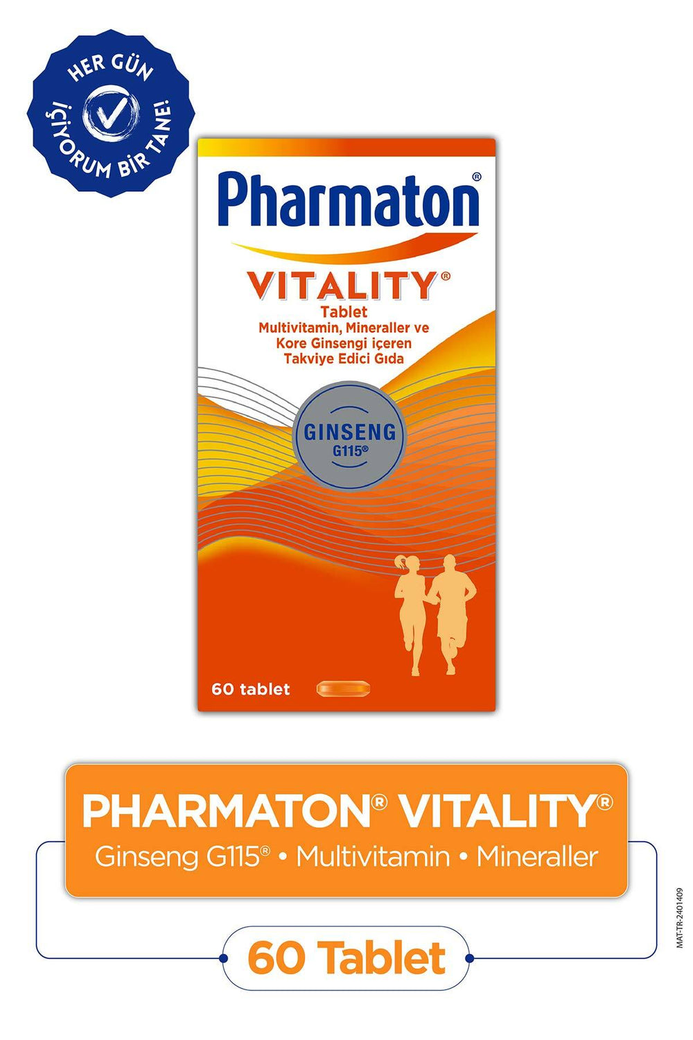 Pharmaton Vitality - Multivitamin with Ginseng | 60 Tablets - view 7