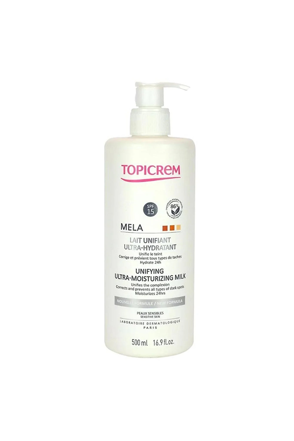Topicrem Mela Lait Unifiant Ultra Hydratant 500ml - Body Cream