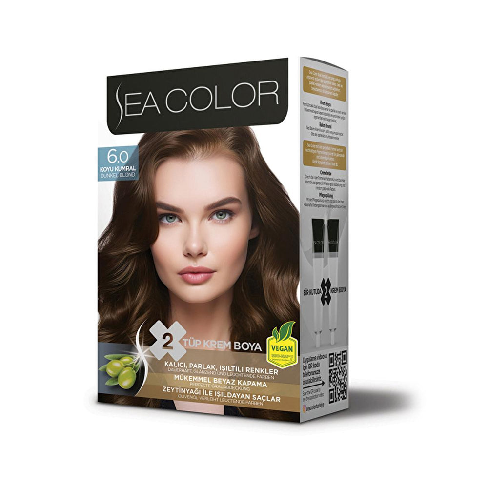 Sea Color Set Hair Dye - Permanent Hair Color with Olive Oil for Vibrant, Long-Lasting Results - 100% Gray Hair - Hair Dye