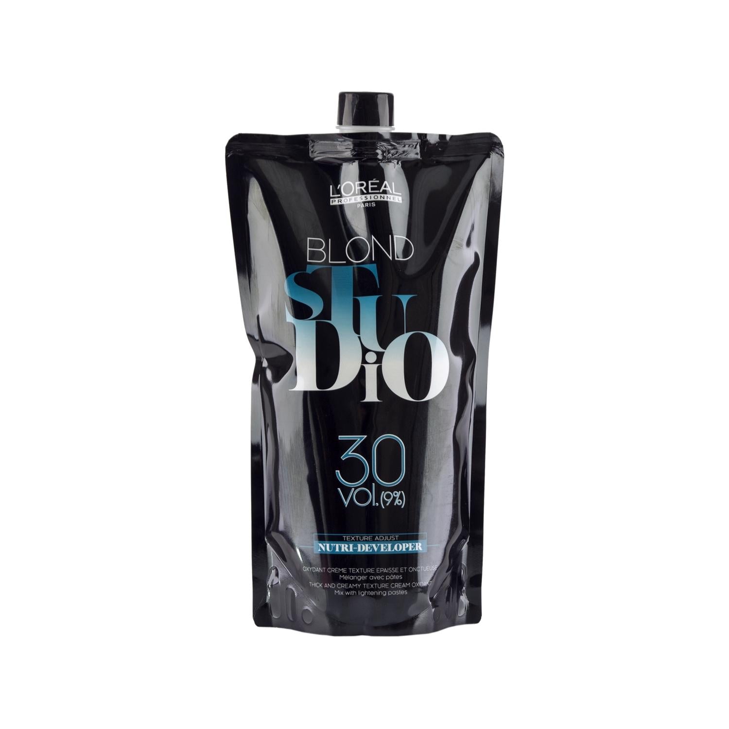 Loreal Professionnel Paris Blond Studio Oksidan %9 30 Vol. Hair Developer - 1000 ml for Professional Hair Bleaching and Coloring Loreal Professionnel Paris Blond Studio Oksidan %9 30 Vol. Developer Loreal Professionnel Paris, Blond Studio Oksidan, Hair developer, 30 Vol developer, Hair bleaching product, Professional hair care, Hair coloring solution, Salon quality, Bulk hair care product, Professional hairstylist supplies