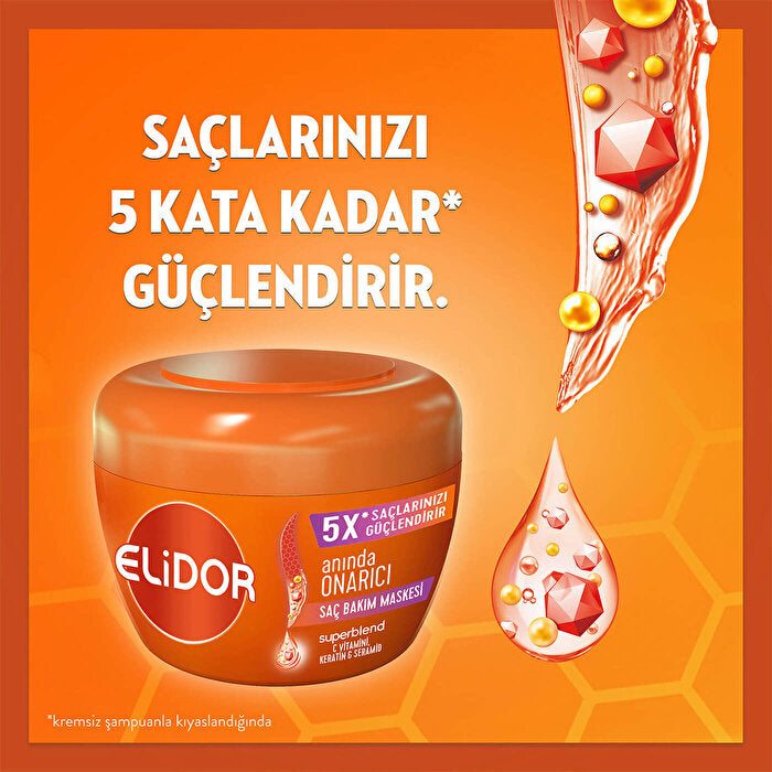 Elidor Instant Repair Hair Mask 160ml - Restores Damaged Hair | Premium Quality - view 4