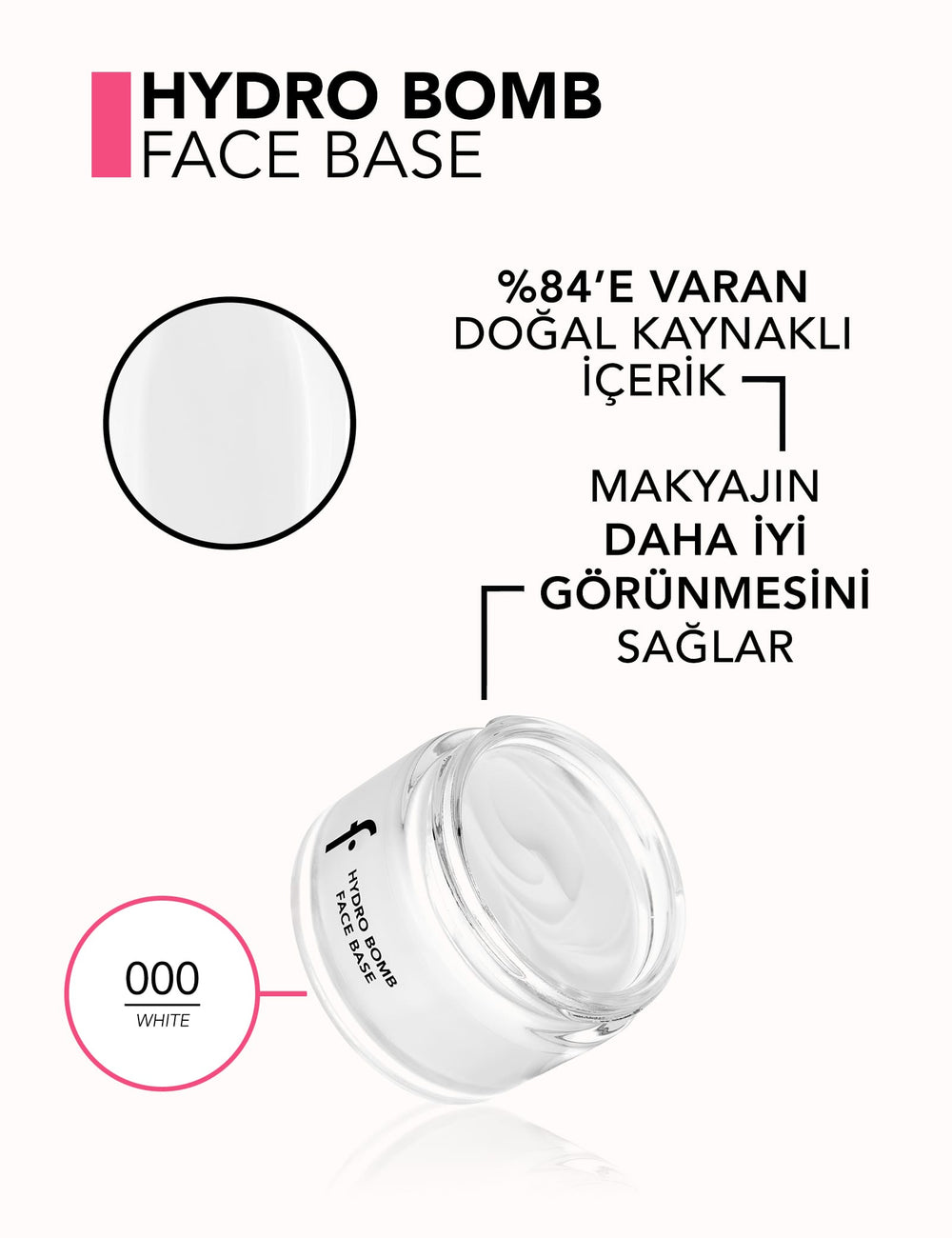 Flormar Hydro Bomb Hydrating Cream Makeup Base with Shea & Cocoa Butter 50ml