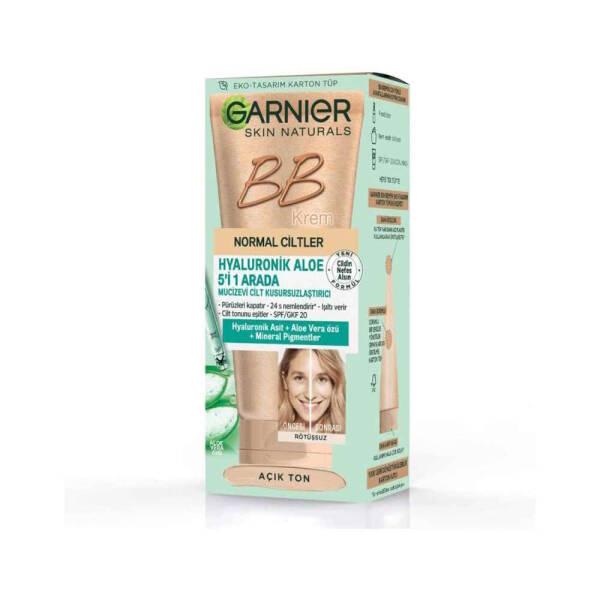 Garnier Skin Naturals BB Cream - 5-in-1 Skincare & Makeup Solution with Hyaluronic Acid & Aloe Vera - Natural - Foundation