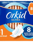 Orkid Ultra Extra Normal Sanitary Pads with Wings 8 Count