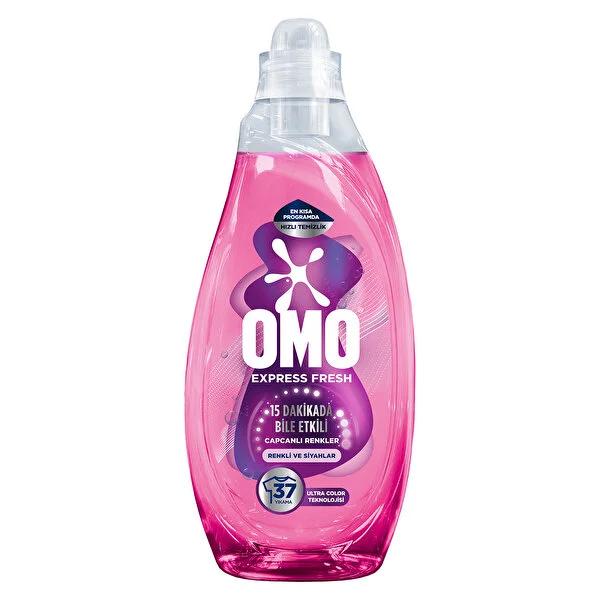 Omo Express Fresh Laundry Detergent for Colored and Black Clothes - Quick Cleaning, Liquid Detergent, 50.04 fl oz Omo Express Fresh Laundry Detergent - Quick & Color Safe laundry detergent, liquid laundry detergent, color-safe detergent, quick laundry detergent, Omo Express Fresh, laundry care, colored clothes detergent, black clothes detergent, fast cleaning detergent, Ultra Color technology, efficient laundry solution, busy lifestyle laundry, 50.04 fl oz laundry detergent