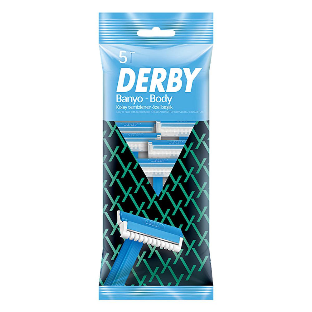 Derby Disposable Razor 5-Pack - Convenient & Hygienic Shaving Solution for Smooth Body Shaving - Hygiene Products