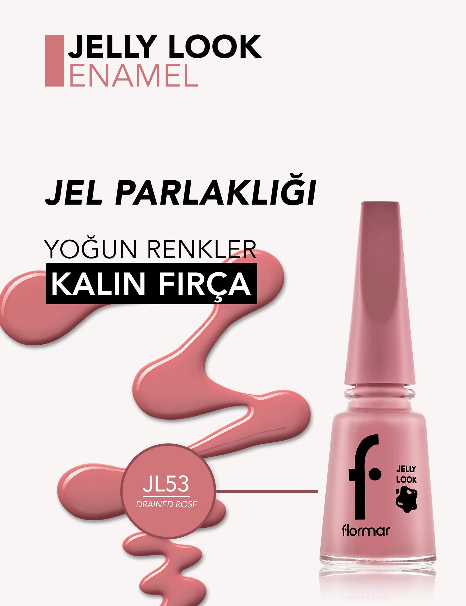 Flormar Jelly Look High-Shine Gel Effect Nail Polish 11ml
