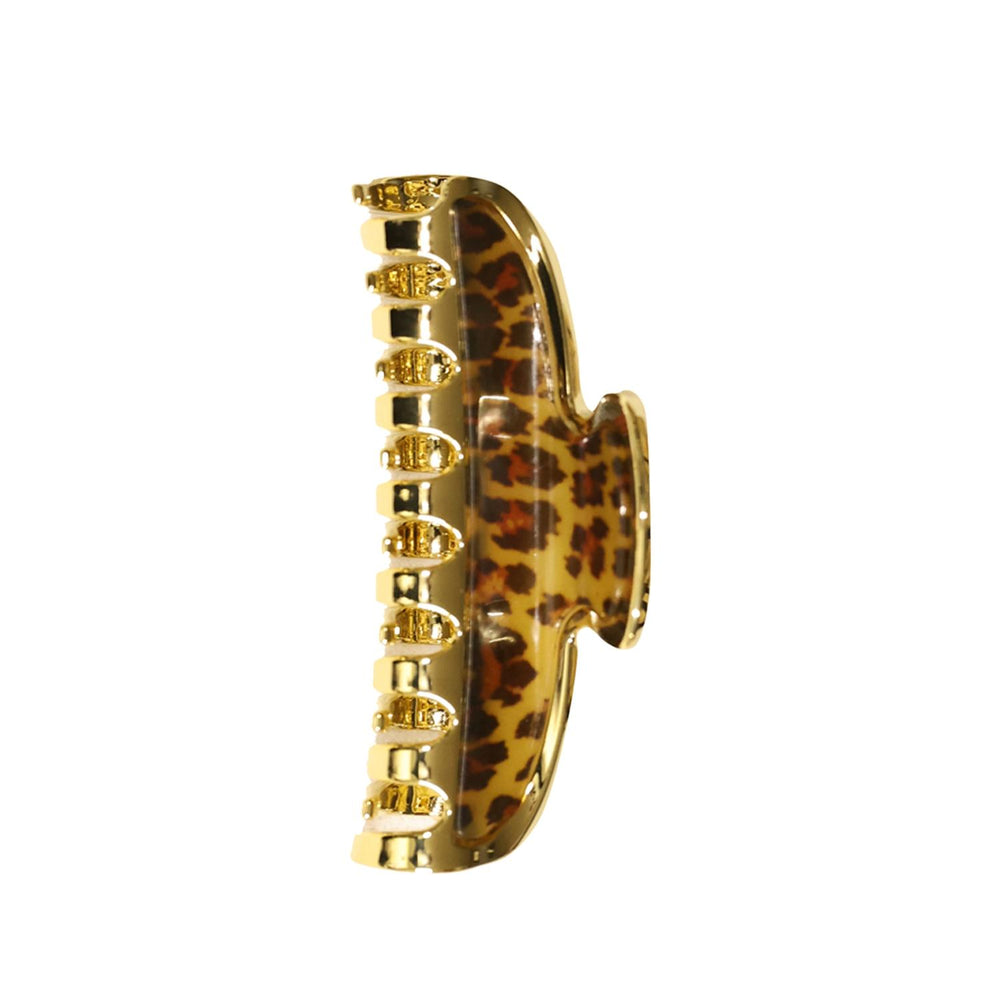 Janeke Leopard Print Hair Claw Clip for Secure Hold