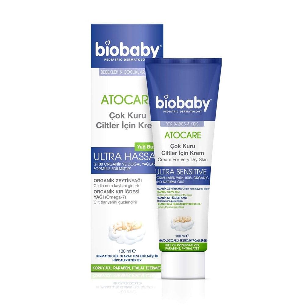 Biobaby Organic Baby Moisturizing Cream for Dry and Atopic Skin - Hypoallergenic, Dermatologically Tested, 3.38 fl oz Biobaby Baby Moisturizing Cream - Organic, Hypoallergenic baby moisturizing cream, organic baby skincare, hypoallergenic baby cream, dry and atopic skin relief for infants, dermatologically tested baby products, natural baby products, sensitive skin care, Omega-7 baby skincare, paraben-free baby cream, fragrance-free baby products