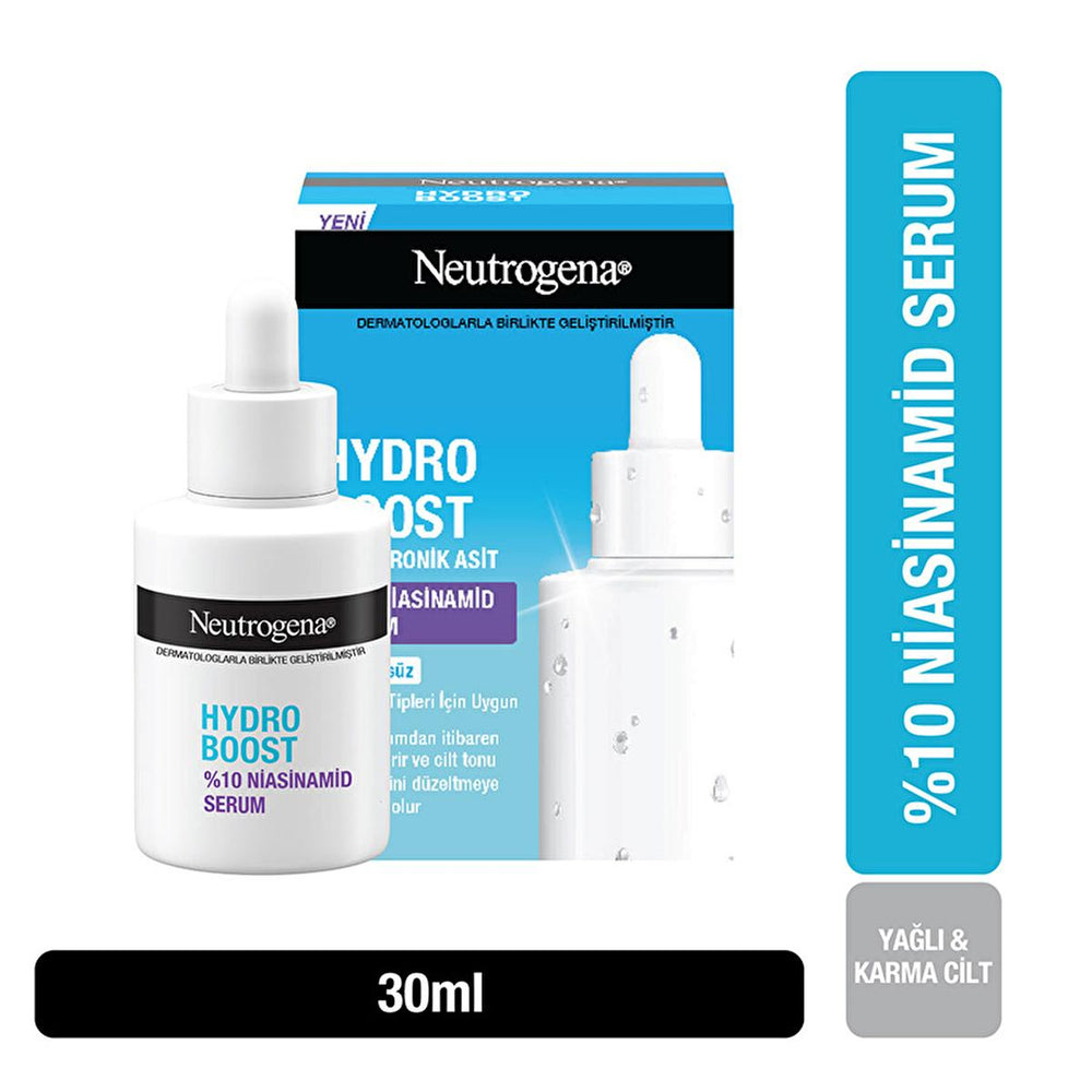 Neutrogena Hydro Boost Niacinamide Serum - 10% Niacinamide for Hydrated, Even Skin Tone - 30 ml - Face Serum