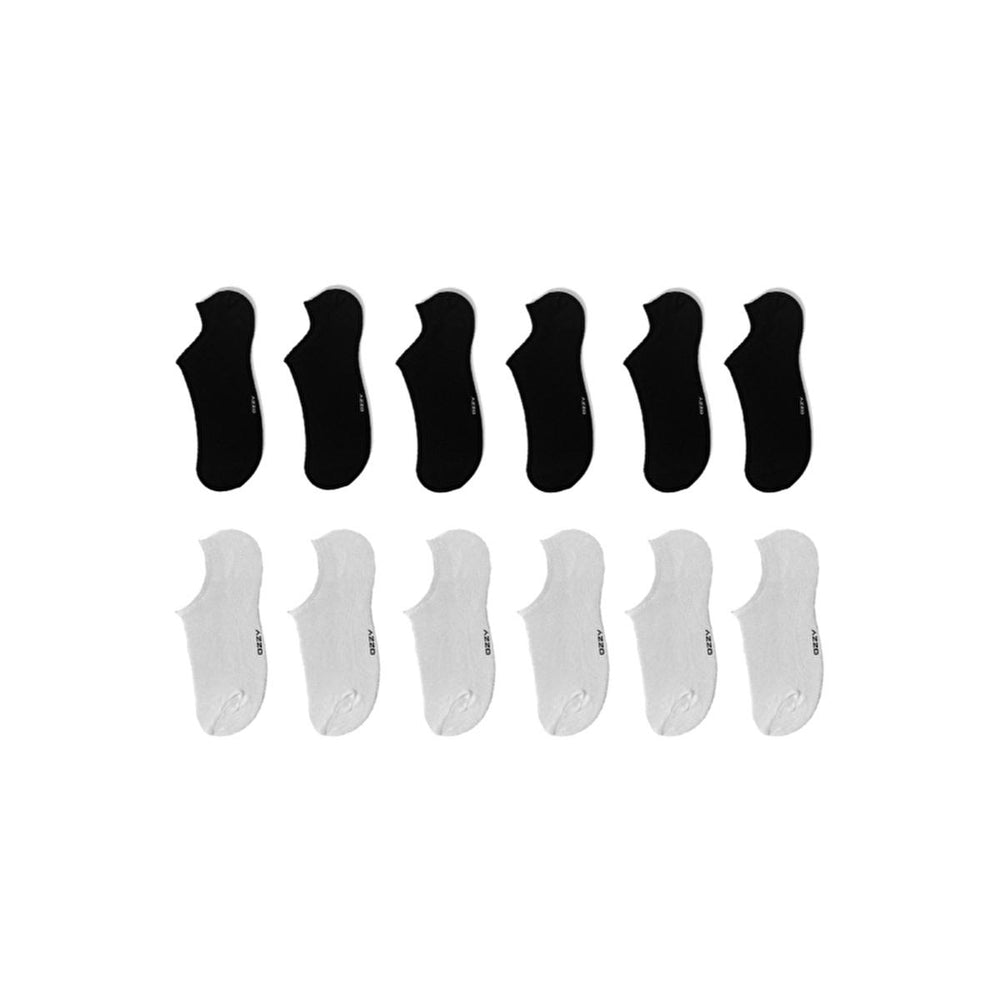 Ozzy Socks Women's 12-Pack Seamless Bamboo Athletic Socks - Comfortable, Eco-Friendly, Black & White, Sizes 36-40