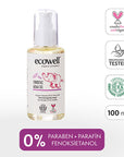 Ecowell Organic Vegan Certified Baby Oil 100ml - Hypoallergenic, Moisturizing & Soothing - Body Oil