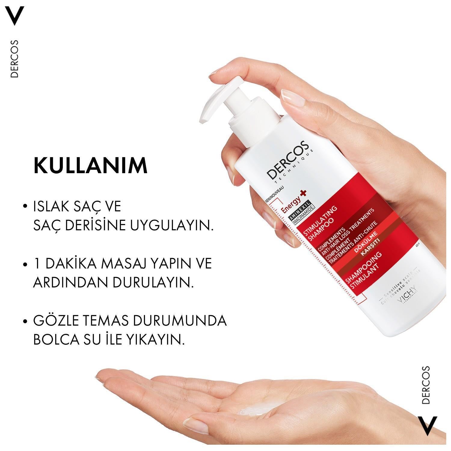 Vichy Dercos Energising Anti-Hair Loss Shampoo 400ml - Strengthens Hair Roots, Hypoallergenic Vichy Dercos Energising Shampoo - Anti-Hair Loss & Hypoallergenic Vichy Dercos Energising Shampoo, Anti-Hair Loss Shampoo, Hair Loss Treatment, Hypoallergenic Shampoo, Hair Strengthening Shampoo, Hair Care, Sensitive Scalp Solutions, Niacinamide, Panthenol, Hair Nourishment, Hair Vitality