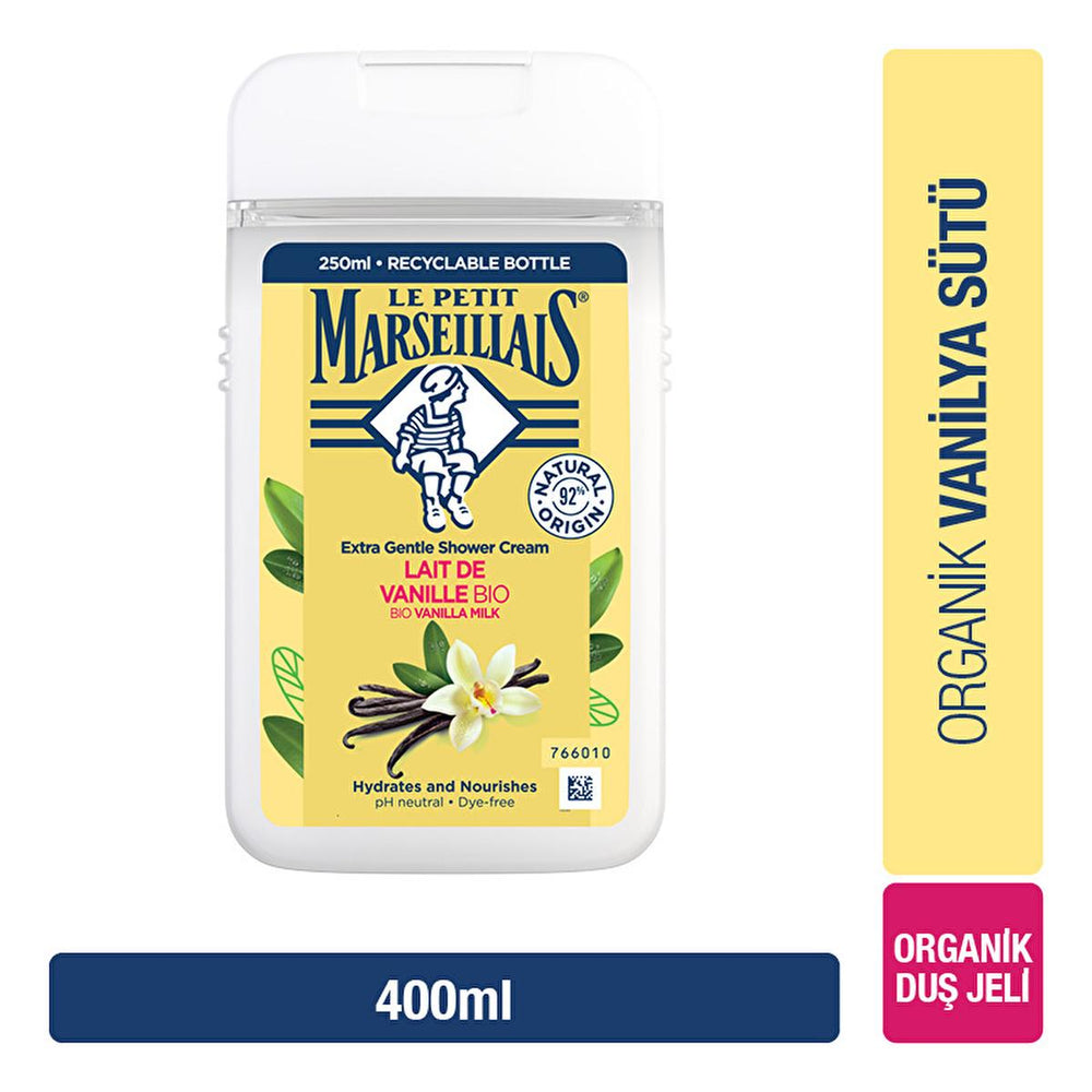Le Petit Marseillais Vanilla Milk Shower Gel - Moisturizing & Gentle Cleansing, 8.45 fl oz - Shower Gel