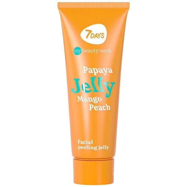 7Days My Beauty Week Glycolic & Lactic Acid Jelly Peeling: Gently Exfoliates, Brightens & Improves Skin Texture - Fruit Enzyme Facial Exfoliator 7Days Jelly Peel: Glycolic & Lactic Acid - Brighten Skin! jelly peeling, glycolic acid peel, lactic acid peel, exfoliating gommage, fruit enzyme peel, facial exfoliator, gentle exfoliating peel, skin texture improvement, skin tone brightening, 7Days My Beauty Week, facial peel, enzyme peel, fruit peel, papaya extract, mango extract, peach extract, gentle exfoliator