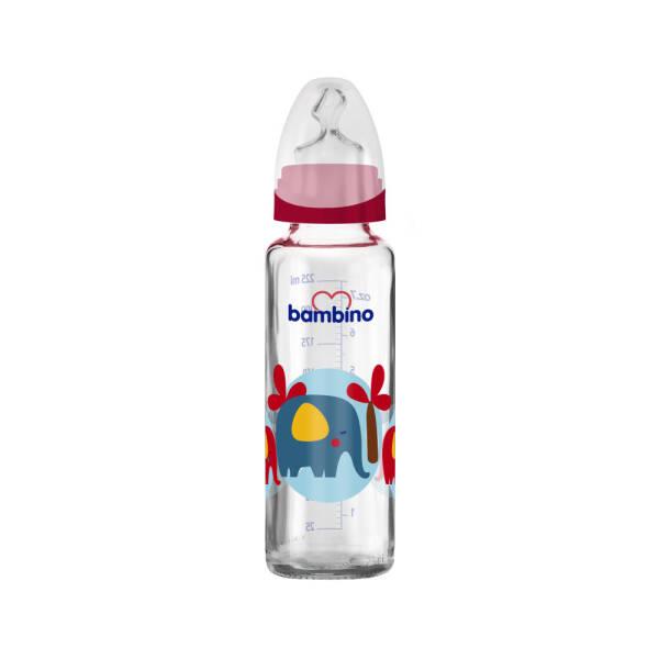 bambino glass bottle slow flow red elephant design, bambino glass baby bottle 225ml Bambino Glass Bottle - Slow Flow - Elephant Design | 225ml Bambino Glass Bottle - Slow Flow - 225ml bambino, glass-bottle, slow-flow, baby-feeding, newborn, parenting, infant, baby-products, elephant-design, ai-generated