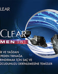 Clear Men 3-in-1 Charcoal Shampoo & Shower Gel: Deep Clean, Fight Dandruff, & Simplify Your Routine - 11.83 fl oz Clear Men 3-in-1 Charcoal Shampoo: Cleanse, Dandruff Control 3 in 1 shampoo shower gel, men's shampoo, charcoal shampoo, anti dandruff shampoo, 3 in 1 body wash, men's grooming, deep cleansing shampoo, shampoo for oily hair, 3-in-1, shampoo, shower gel, body wash, charcoal, anti-dandruff, deep cleansing, oily hair, men's personal care, men's hygiene, grooming, daily use, convenient, time-saving,