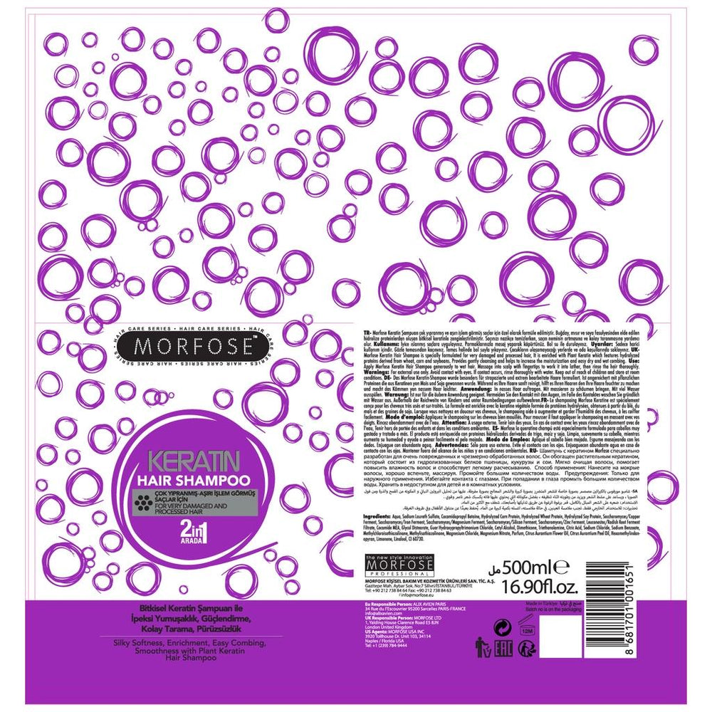 Morfose Keratin Hair Shampoo for Damaged Hair 500 ml