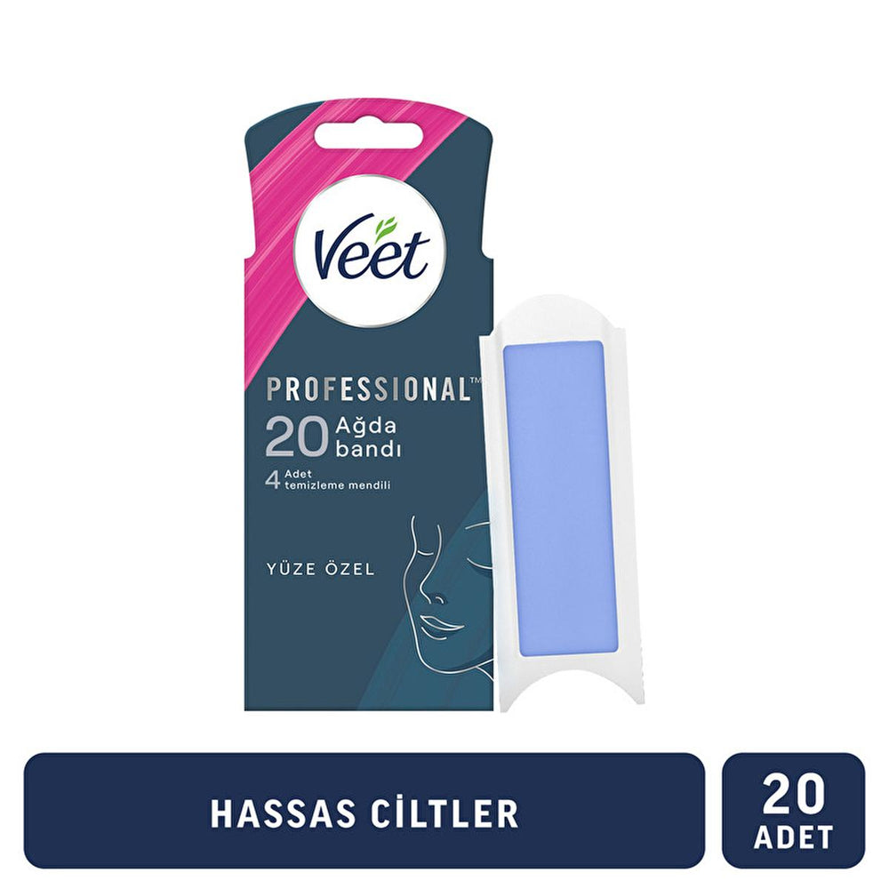 Veet Professional Facial Wax Strips for Sensitive Skin - Easy Hair Removal, Natural Ingredients, Long Lasting - view 8