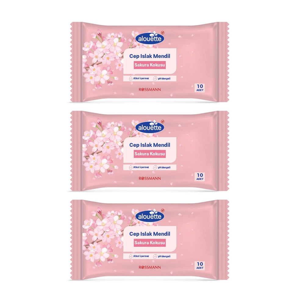 Alouette Sakura Pocket Tissues Soft Cherry Blossom Scent 3x10 Pack