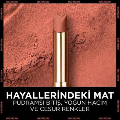 Loreal Paris Color Riche Intense Volume Matte Lipstick - 500 Beige Freedom - Long Lasting, Hyaluronic Acid for Fuller Lips Loreal Paris Matte Lipstick - Volumizing, Long Lasting Color Loreal lipstick, matte lipstick, hyaluronic acid lipstick, long lasting lipstick, volumizing lipstick, beige lipstick, Color Riche lipstick, matte lip color, fuller lips lipstick, 500 Beige Freedom, lipstick, lip color, makeup, cosmetics, long-wearing, volumizing, hydrating, plumping, beige, nude lipstick, everyday lipstick, s