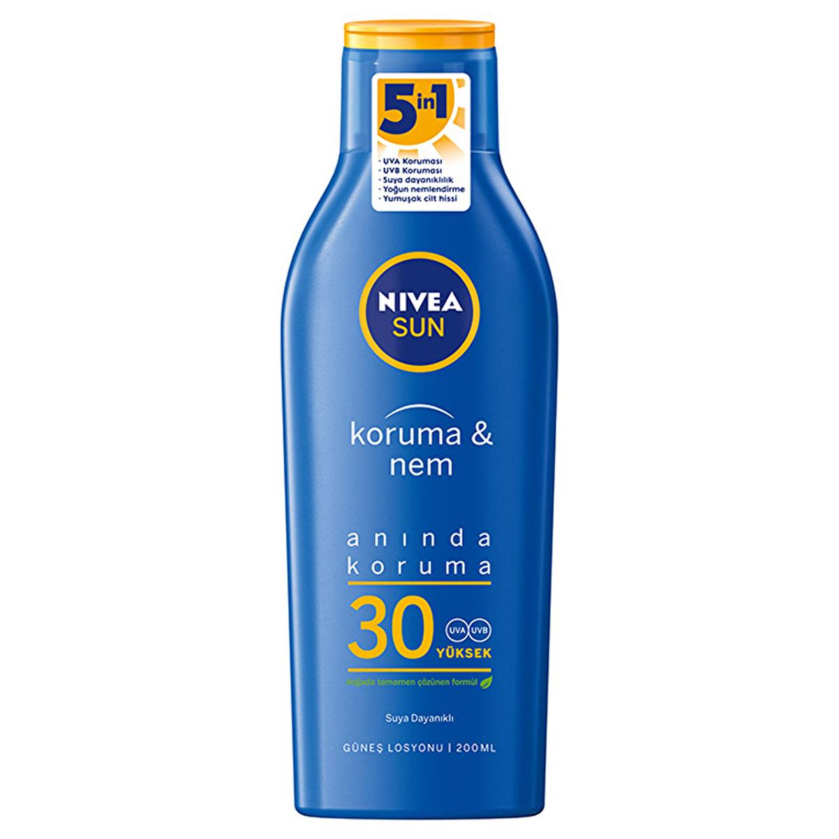 NIVEA Sun SPF 30 Sunscreen Lotion: 48H Moisturizing UVA UVB Protection, Water Resistant, Ocean Friendly - Sensitive Skin Sun Protection NIVEA SPF 30 Sunscreen: UVA UVB Protection & Moisturizing sunscreen lotion, SPF 30 sunscreen, UVA UVB protection, moisturizing sunscreen, water resistant sunscreen, sun protection for sensitive skin, ocean friendly sunscreen, NIVEA sunscreen, sunscreen for face and body, sun protection, skin hydration, sensitive skin, UVA protection, UVB protection, water resistance, ocean-