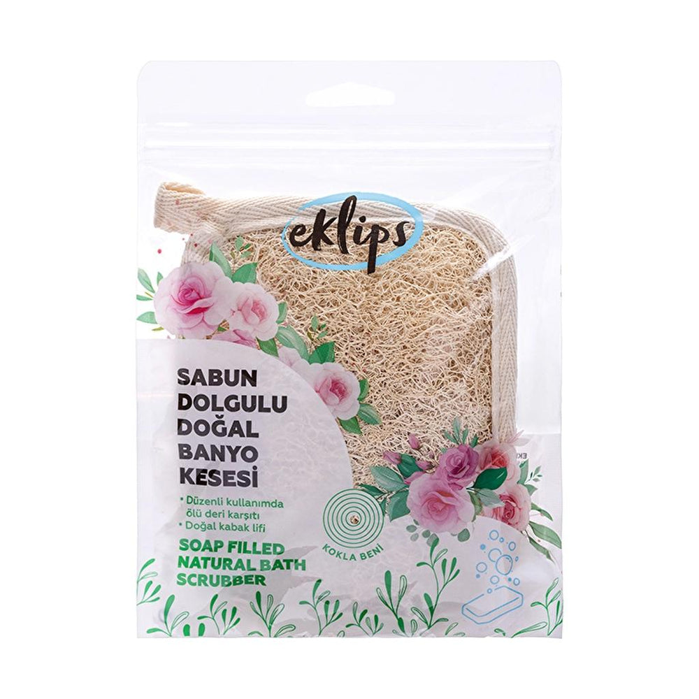 Eklips Natural Soap-Filled Bath Pouch for Gentle Exfoliation