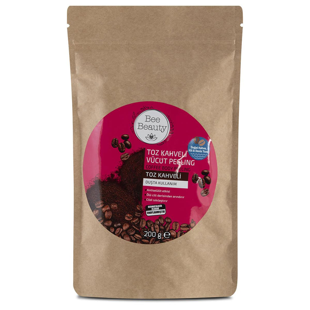 Bee Beauty Coffee Body Scrub - Natural Exfoliant for Smoother Skin, Cellulite Reduction & Skin Tightening - Exfoliator