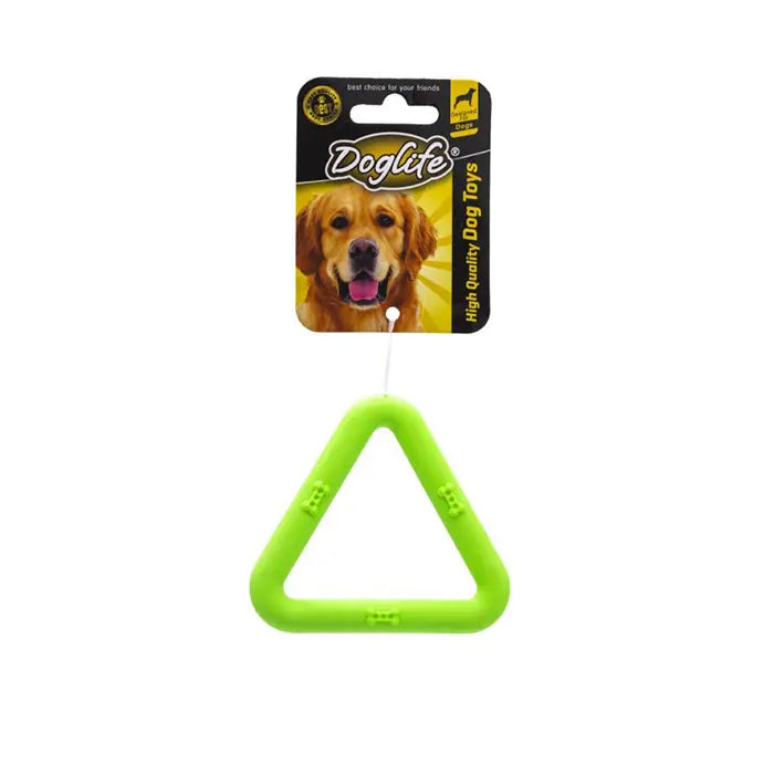 Dog Life Rubber Triangle Dog Toy for Active Play