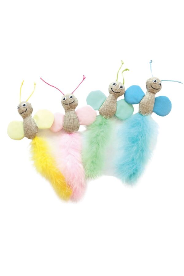 M-Pets Butterfly Cat Toy Colorful Interactive Play 25x10cm
