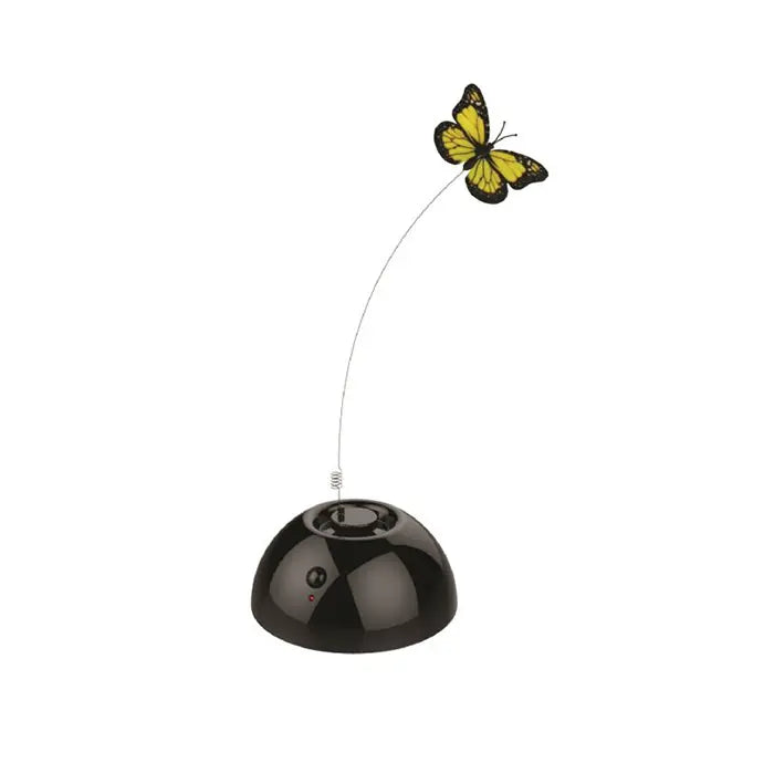 M-Pets Dancing Butterfly Interactive Cat Toy Black