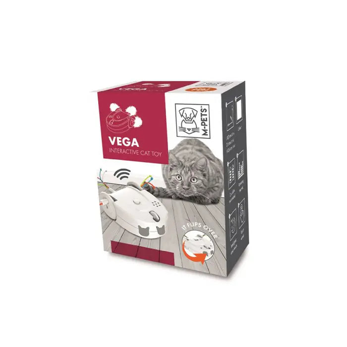 M-Pets Vega Interactive Cat Toy for Active Play White