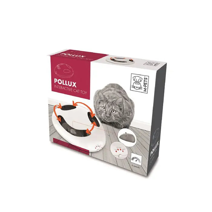 M-Pets Pollux Interactive Cat Toy White for Active Play