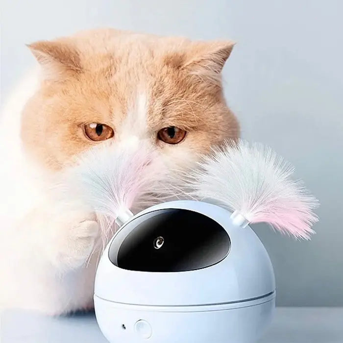 M-Pets Polaris Interactive Laser Cat Toy in White