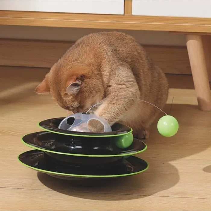 M-Pets Play Tower Drone Eco-Friendly Cat Toy with Feathers