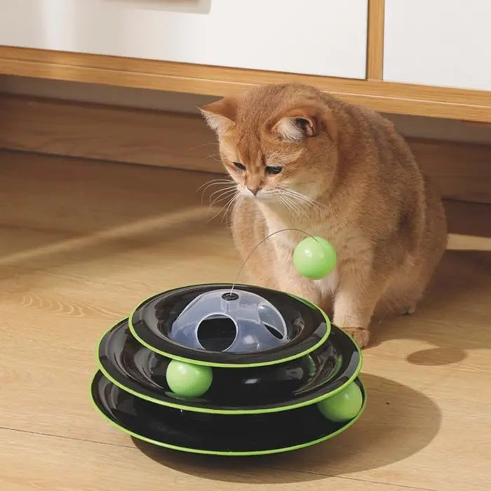 M-Pets Play Tower Drone Eco-Friendly Cat Toy with Feathers