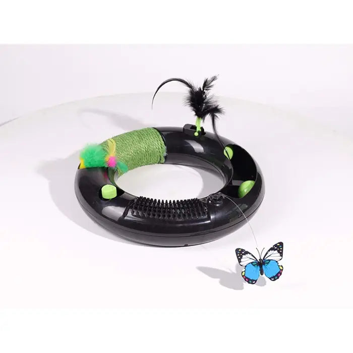 M-Pets Halo Eco Cat Toy with Scratching Pad and Massager