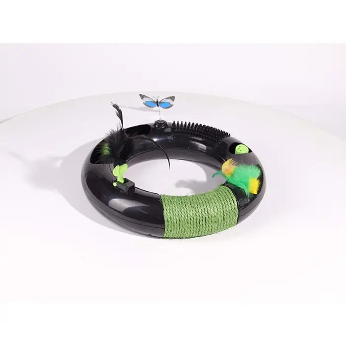 M-Pets Halo Eco Cat Toy with Scratching Pad and Massager