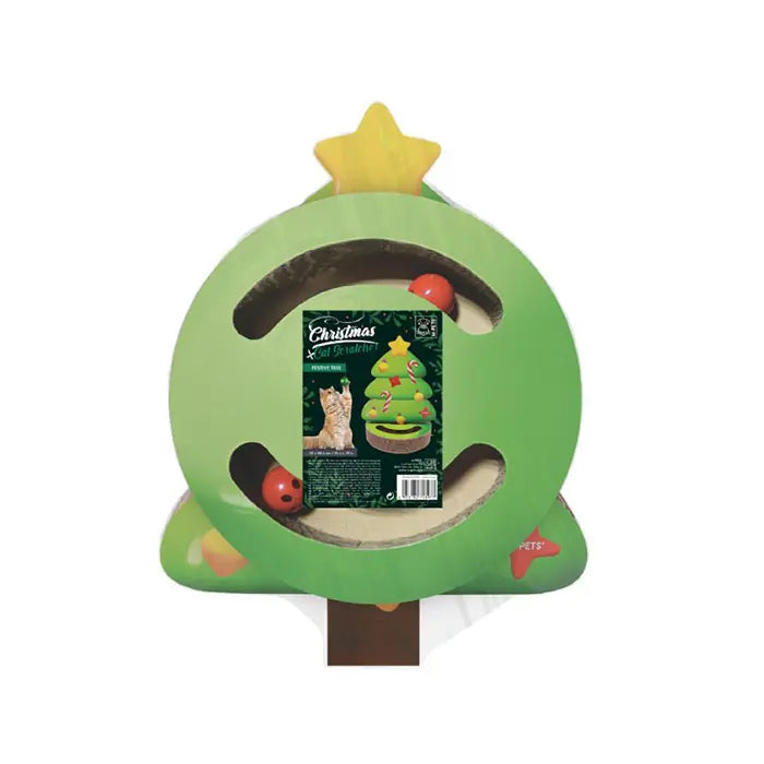 M-Pets Christmas Tree Cardboard Cat Scratcher 1 Count