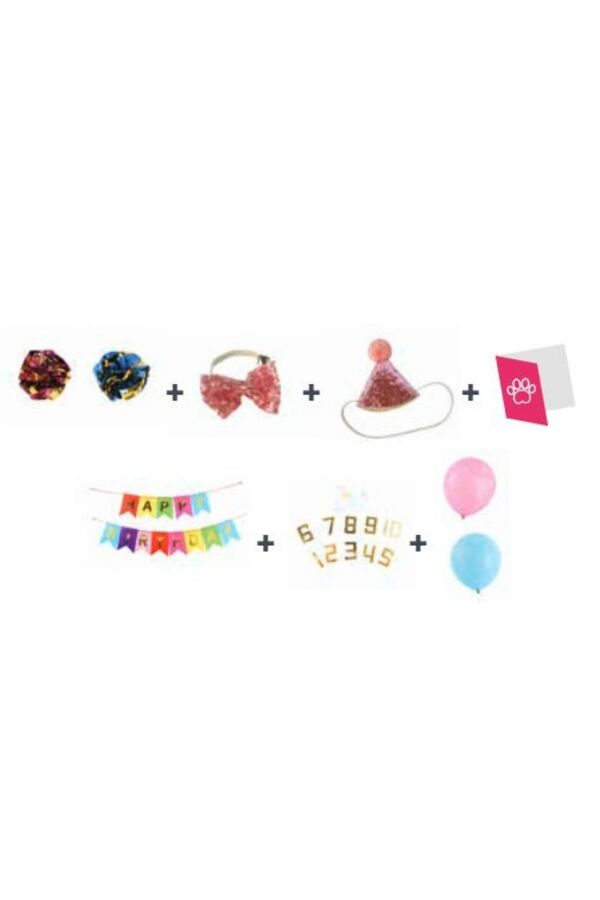 M-Pets Party Time Birthday Set for Female Cats 20x20x7cm