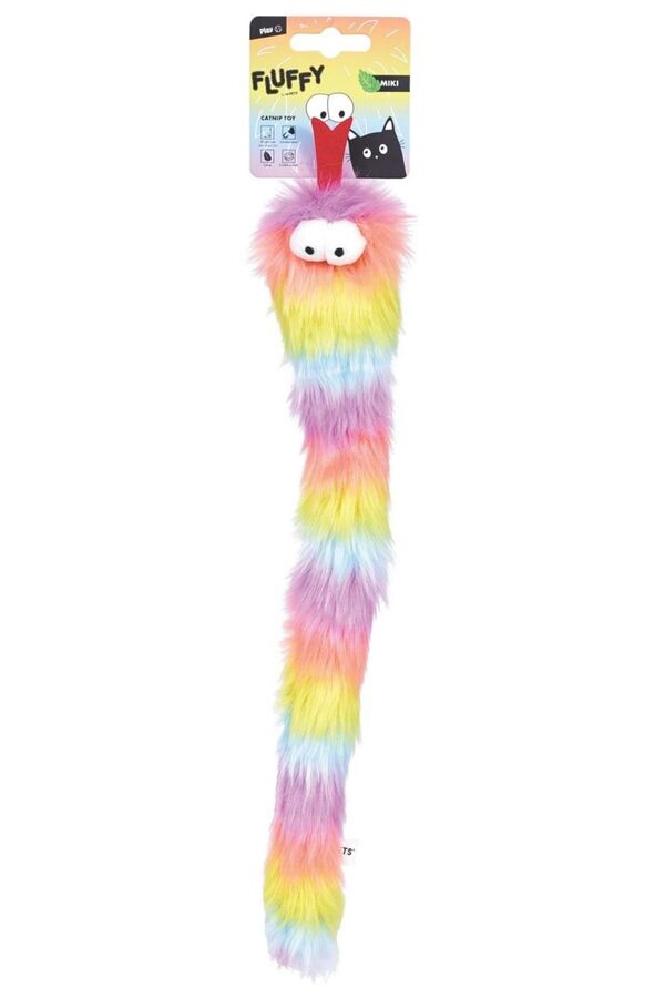 M-Pets Fluffy Miki Cat Toy with Catnip, 37 cm Plush Mouse