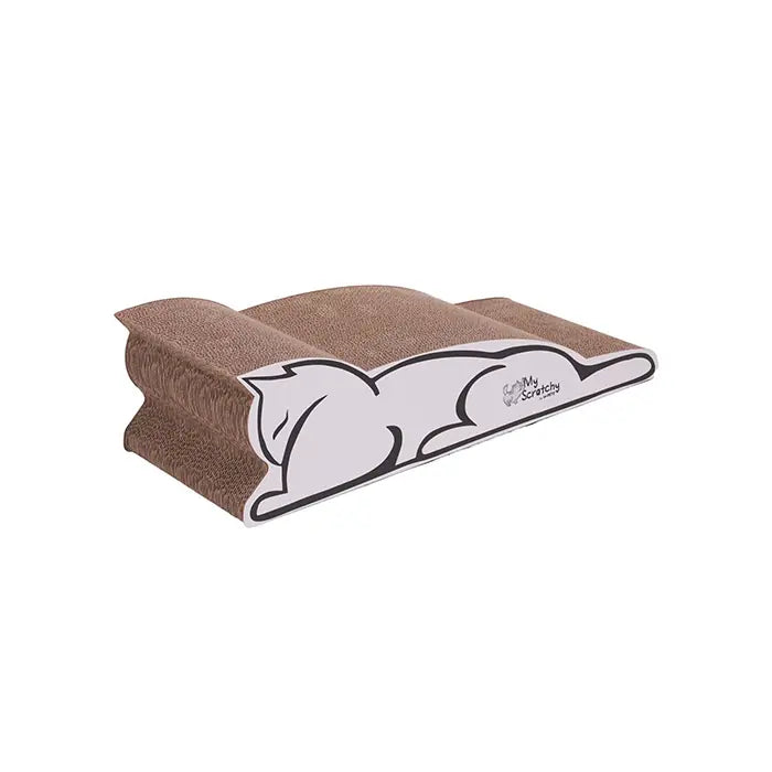 M-Pets My Scratchy Baltimore Cardboard Cat Scratcher White
