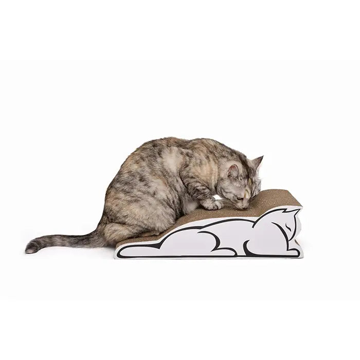 M-Pets My Scratchy Baltimore Cardboard Cat Scratcher White