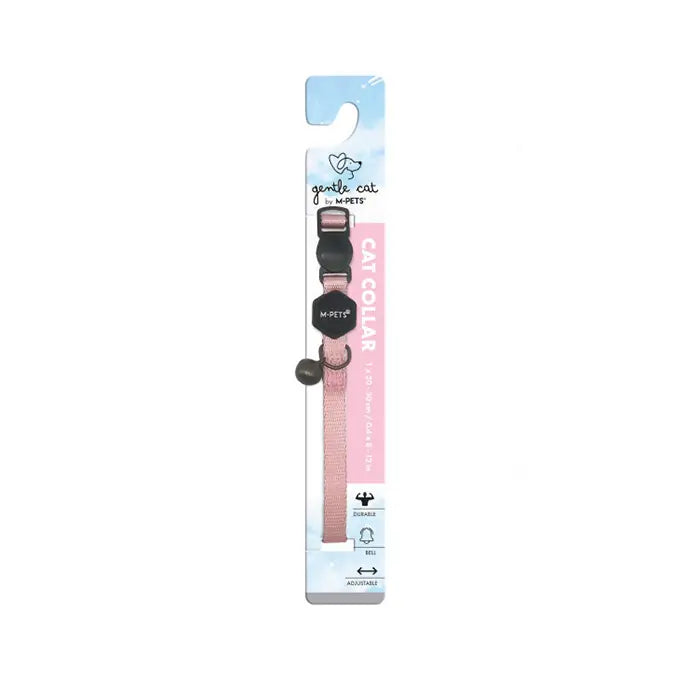 M-Pets Gentle Pink Cat Collar Adjustable Comfort 20-30cm