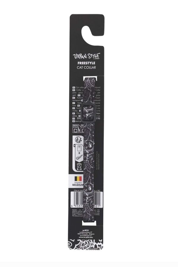 M-Pets Urbanstyle Freestyle Cat Collar Black & White 20-30cm